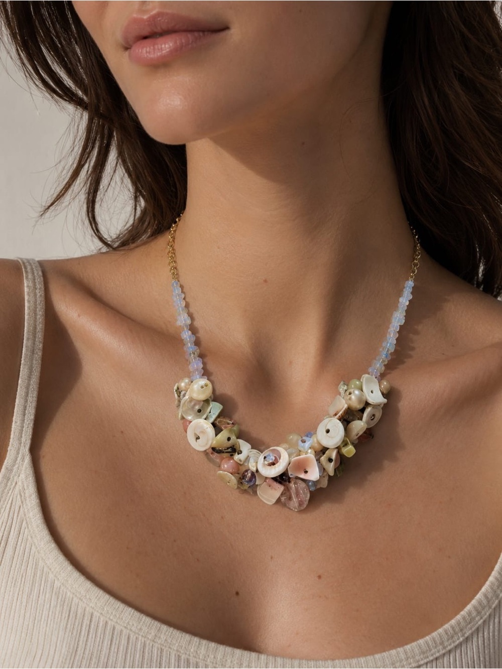 Handmade Pearl & Beaded Statement Necklace